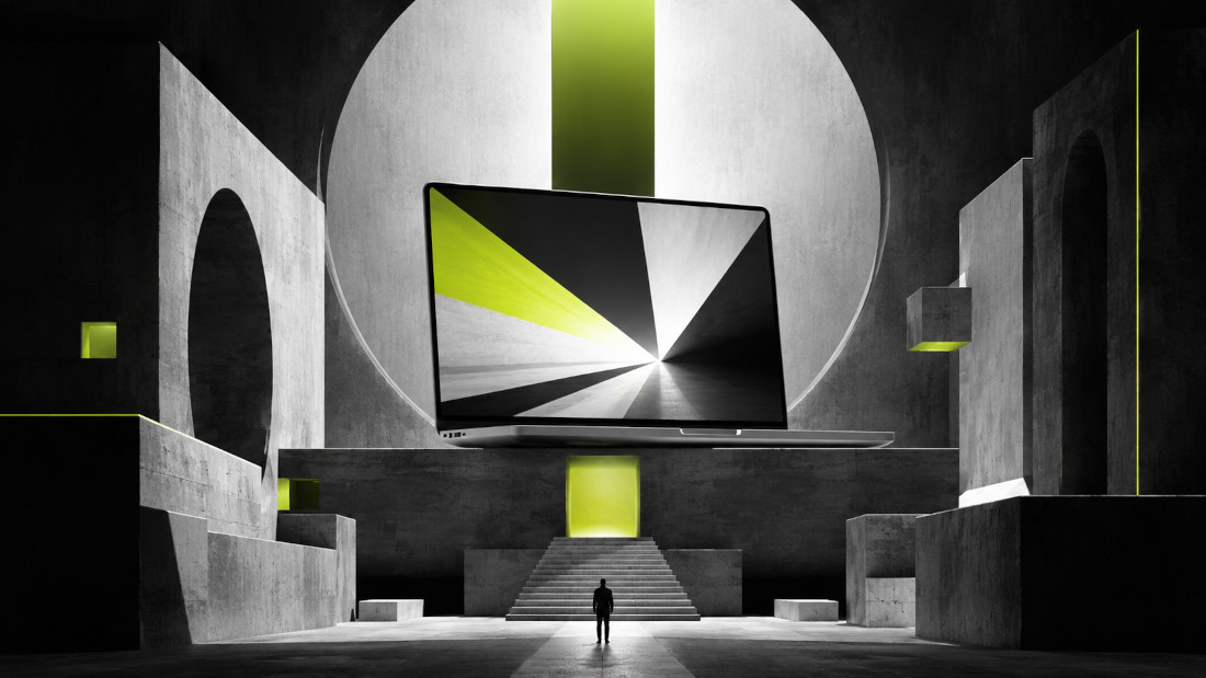 abstract apple laptop